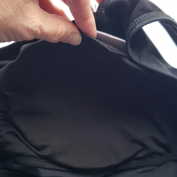 Aqua Eve Tankini Top Babydoll Womens 18W Black Minimalist Classic Modest Neutral - Picture 16 of 16